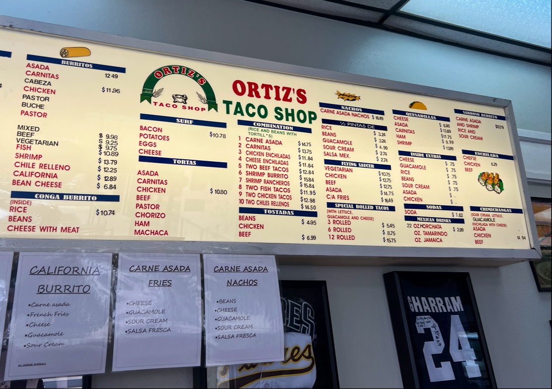 Ortiz's Taco Shop Menu - Image 2